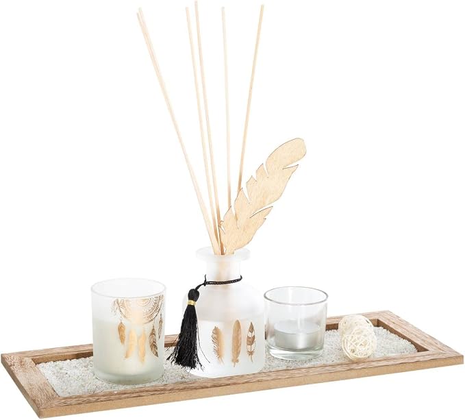 Atmosphera - Coffret 8 pièces Diffuseur et Bougies Senteur Bois de gaiac
