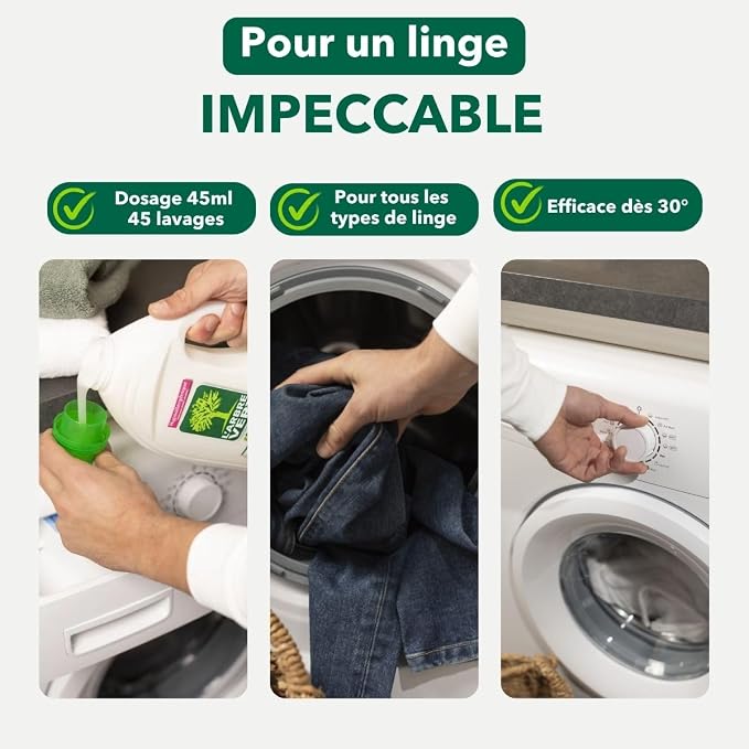 recharge L'Arbre Vert Recharge Lessive Ecolabel Savon Végétal - Hypoallergénique - 34 Lavages