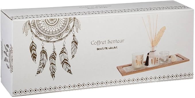 Atmosphera - Coffret 8 pièces Diffuseur et Bougies Senteur Bois de gaiac