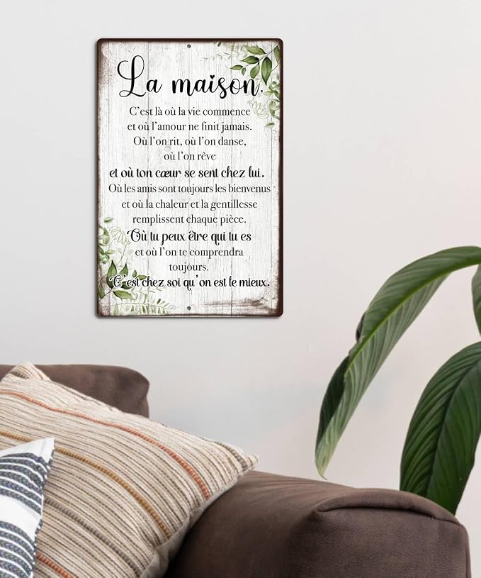 Décoration Maison Murale pour Salon Chambre Entrée, 30x20 cm