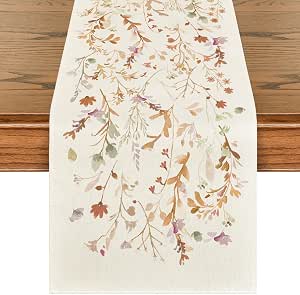 Chemin de Table Automne avec Motif Feuilles33x183 cm