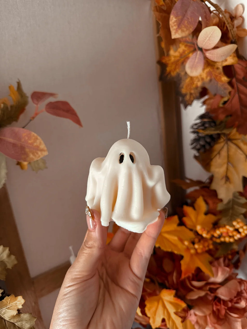 Bougie fantôme drapé senteur Automne gourmand
